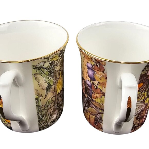 2 PAST TIMES QUEENS FLOWER FAIRIES CICELY MARY BARKER 2008 CUPS MUGS - Picture 6 of 12